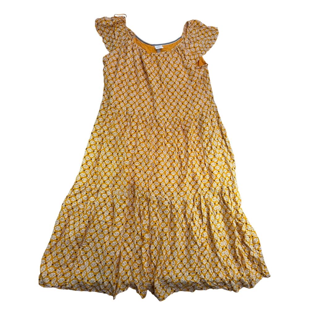 Knox Rose Women's Gold Flutter Short Sleeve A-Linen Dress - Size XXL - NWT